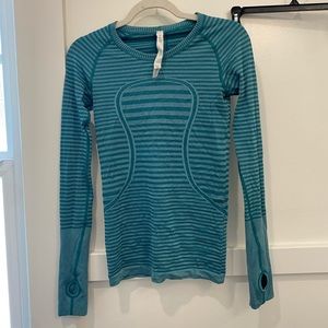 COPY - striped Lululemon swiftly tech long sleeve